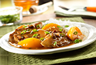 Pork Tenderloin with Peach & Pecan Sauce