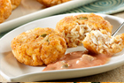 Mini Crab Cakes with Creamy Picante Sauce