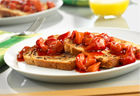French Toast with Rhubarb & Strawberry Fusion Compote