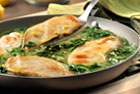 Lemon Chicken Scallopini with Spinach