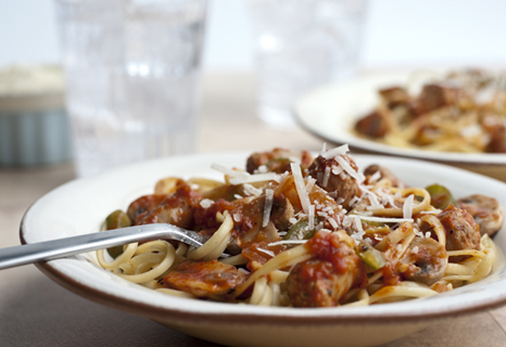 Image of Spicy Sausages And Linguine, Campbells Kitchen