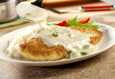 Image of Crispy Chicken With Asparagus Sauce, Campbells Kitchen