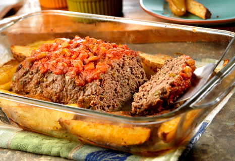 Image of Meatloaf With Roasted Garlic Potatoes, Campbells Kitchen