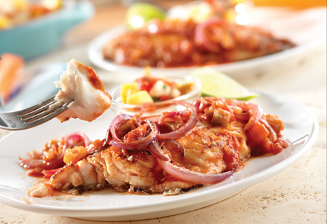 Image of Seared Pacific Coast Sea Bass With Fruity Mango Salsa, Campbells Kitchen