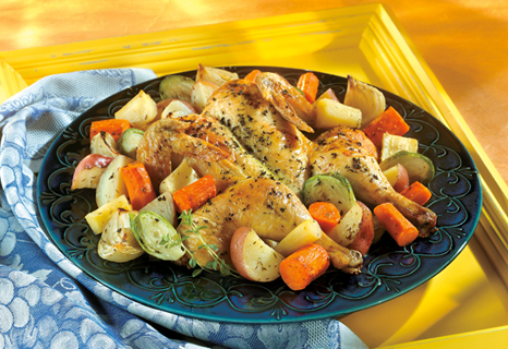 Image of Thyme Chicken & Roasted Winter Vegetables, Campbells Kitchen