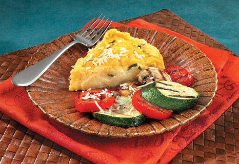 Image of Basil Cheese Polenta Wedges, Campbells Kitchen