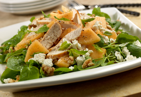 Image of Chicken Salad With Melon, Feta & Greens, Campbells Kitchen