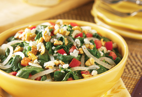 Image of Savory Spinach With Blue Cheese And Walnuts, Campbells Kitchen