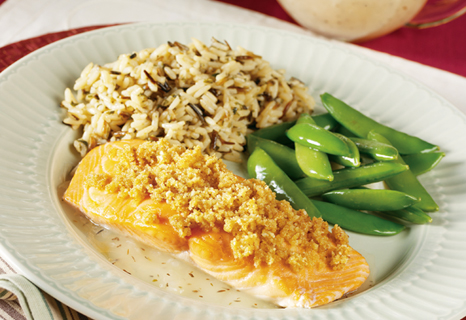 Image of Almond-crusted Salmon With Thyme & Lemon Butter Sauce, Campbells Kitchen