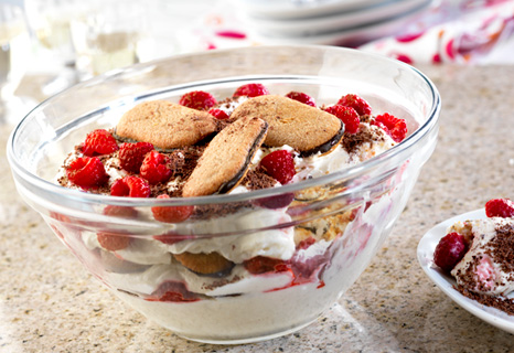 Image of Raspberry Tiramisu Trifle, Campbells Kitchen
