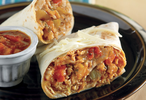 Image of Slow Cooked Shredded Pork Burritos With Green Chile Sauce, Campbells Kitchen