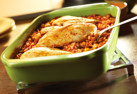 Image of Picante chicken & Rice Bake, Campbells Kitchen