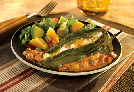 Image of Three Cheese-stuffed Poblano Chiles, Campbells Kitchen