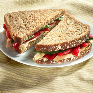 Roast Chicken Sandwiches with Basil & Peppers