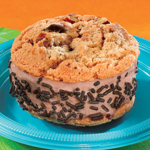Triple Chocolate Chunk Cookie Ice Cream Sandwiches