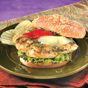 Chicken Pesto & Pepper Sandwiches