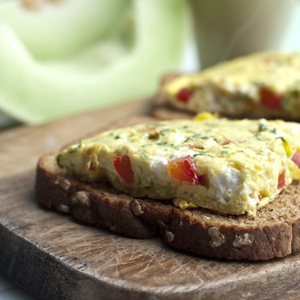 Open-Faced Garden Frittata Sandwiches