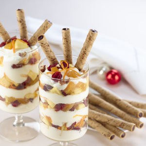 Yogurt and Rolled Wafer Trifle