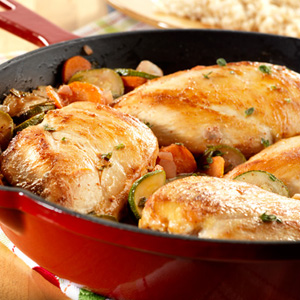 Chicken with Herbed Pomegranate-Blueberry Sauce