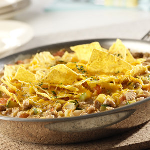 Spicy Turkey, Corn and Zucchini Skillet