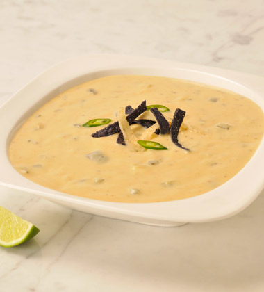 VERVE® Roasted Poblano & White Cheddar Soup with Tomatillos VERVE® Roasted Poblano & White Cheddar Soup with Tomatillos