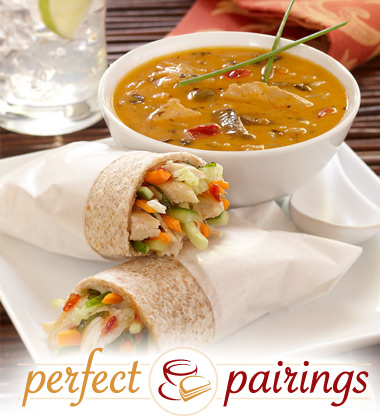 Perfect Pairings: Wicked Thai Soup with a Roasted Chicken Wrap Perfect Pairings: Wicked Thai Soup with a Roasted Chicken Wrap