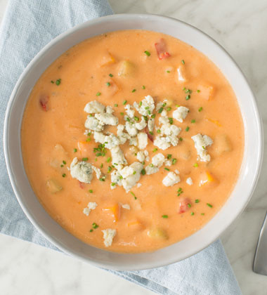 Buffalo Chicken and Blue Cheese Soup Buffalo Chicken and Blue Cheese Soup