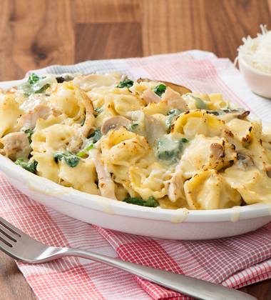Chicken and Spinach Baked Tortellini Chicken and Spinach Baked Tortellini