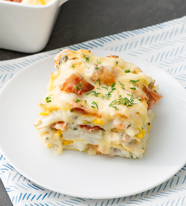 Lasagne crémeuse aux palourdes et au bacon Lasagne crémeuse aux palourdes et au bacon