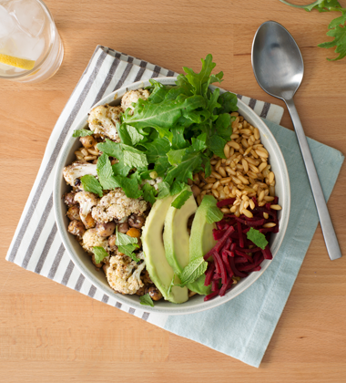 Kamut and Roasted Cauliflower Bowl with Dukkah Kamut and Roasted Cauliflower Bowl with Dukkah