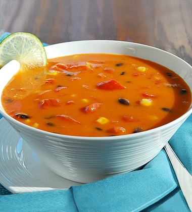 Southwest Tomato Bisque with Corn and Black Beans Southwest Tomato Bisque with Corn and Black Beans