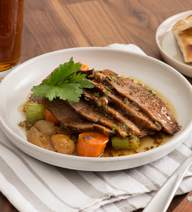 Bourbon and Mustard Braised Brisket Bourbon and Mustard Braised Brisket