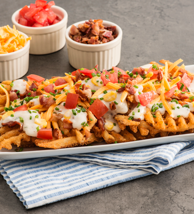 Loaded Clam Chowder Waffle Fries Loaded Clam Chowder Waffle Fries