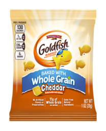 GOLDFISH® MADE WITH WHOLE GRAIN CHEDDAR CRACKERS
GOLDFISH® MADE WITH WHOLE GRAIN CHEDDAR CRACKERS