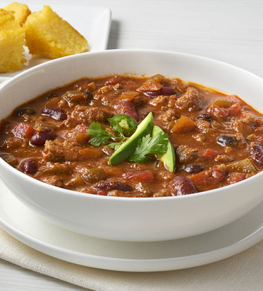 CAMPBELL'S® RESERVE SAVORY BEEF CHILI WITH SPICY PEPPER TRIO
CAMPBELL'S® RESERVE SAVORY BEEF CHILI WITH SPICY PEPPER TRIO