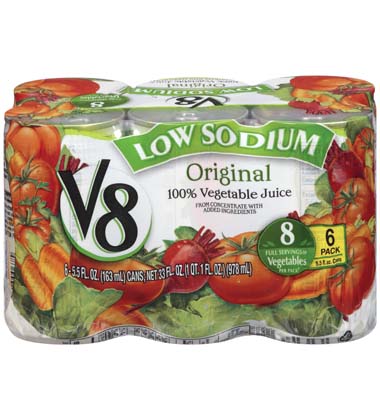 V8® 100% VEGETABLE JUICE LOW SODIUM
V8® 100% VEGETABLE JUICE LOW SODIUM