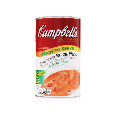 CAMPBELL'S® CLASSIC LOW SODIUM TOMATO WITH TOMATO PIECES
CAMPBELL'S® CLASSIC LOW SODIUM TOMATO WITH TOMATO PIECES