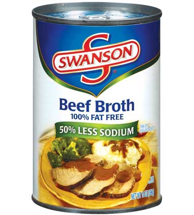 SWANSON BEEF BROTH 50% LESS SODIUM
SWANSON BEEF BROTH 50% LESS SODIUM