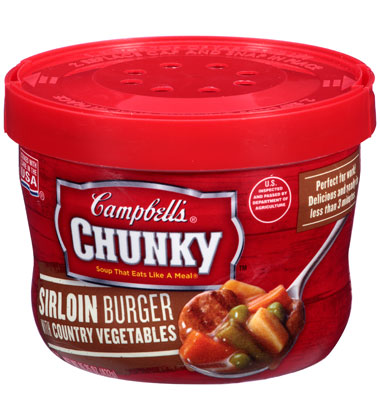 CAMPBELL'S® CHUNKY™ SIRLOIN BURGER WITH COUNTRY VEGETABLES SOUP
CAMPBELL'S® CHUNKY™ SIRLOIN BURGER WITH COUNTRY VEGETABLES SOUP