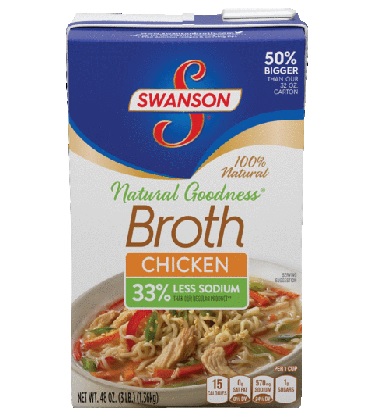 SWANSON® NATURAL GOODNESS CHICKEN BROTH
SWANSON® NATURAL GOODNESS CHICKEN BROTH
