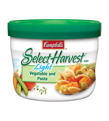 CAMPBELL'S® SELECT HARVEST® LIGHT VEGETABLE PASTA - MICROWAVABLE RTS BOWL
CAMPBELL'S® SELECT HARVEST® LIGHT VEGETABLE PASTA - MICROWAVABLE RTS BOWL
