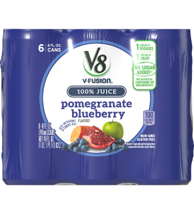 V8 V-FUSION® POMEGRANATE BLUEBERRY 6-PACK
V8 V-FUSION® POMEGRANATE BLUEBERRY 6-PACK