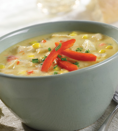 CAMPBELL'S® SIGNATURE CHICKEN CORN CHOWDER WITH SWEET PEPPERS
CAMPBELL'S® SIGNATURE CHICKEN CORN CHOWDER WITH SWEET PEPPERS