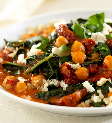 BRAISED KALE WITH CHICKPEAS AND QUINOA BRAISED KALE WITH CHICKPEAS AND QUINOA