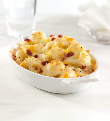 CAULIFLOWER GRATIN WITH PROSCIUTTO AND CHEDDAR CAULIFLOWER GRATIN WITH PROSCIUTTO AND CHEDDAR