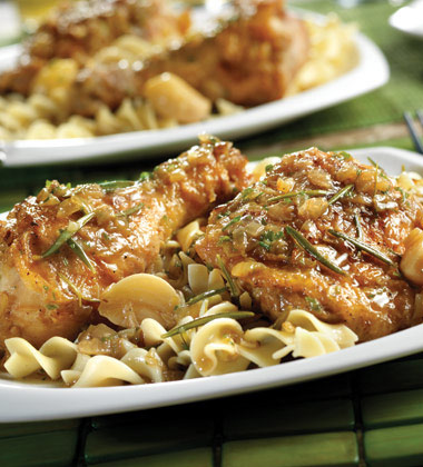 BRAISED CHICKEN WITH GARLIC & ROSEMARY BRAISED CHICKEN WITH GARLIC & ROSEMARY