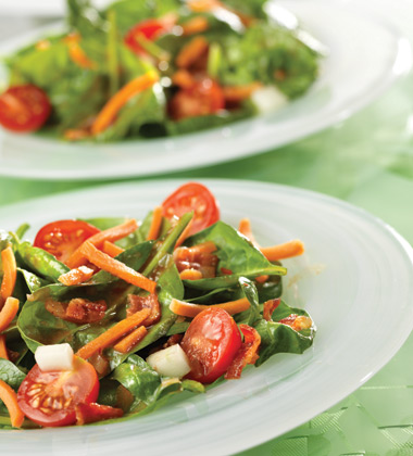 HOT 'N' SPICY SPINACH SALAD HOT 'N' SPICY SPINACH SALAD