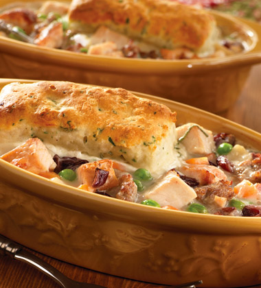 THANKSGIVING TURKEY POT PIE WITH HERB BISCUIT TOPPING THANKSGIVING TURKEY POT PIE WITH HERB BISCUIT TOPPING