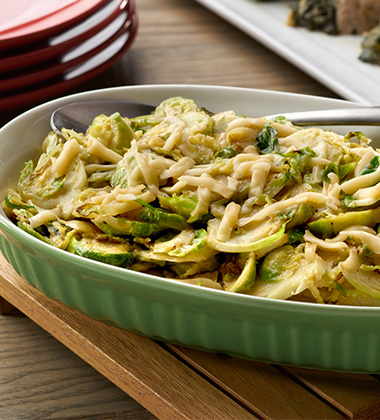 BROWN BUTTER BRUSSELS SPROUT GRATIN MADE WITH CAMPBELL'S® HEALTHY REQUEST® CREAM OF MUSHROOM SOUP BROWN BUTTER BRUSSELS SPROUT GRATIN MADE WITH CAMPBELL'S® HEALTHY REQUEST® CREAM OF MUSHROOM SOUP