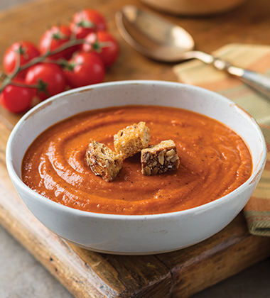 ROASTED GARLIC & TOMATO SOUP MADE WITH V8®VEGETABLE JUICE ROASTED GARLIC & TOMATO SOUP MADE WITH V8®VEGETABLE JUICE